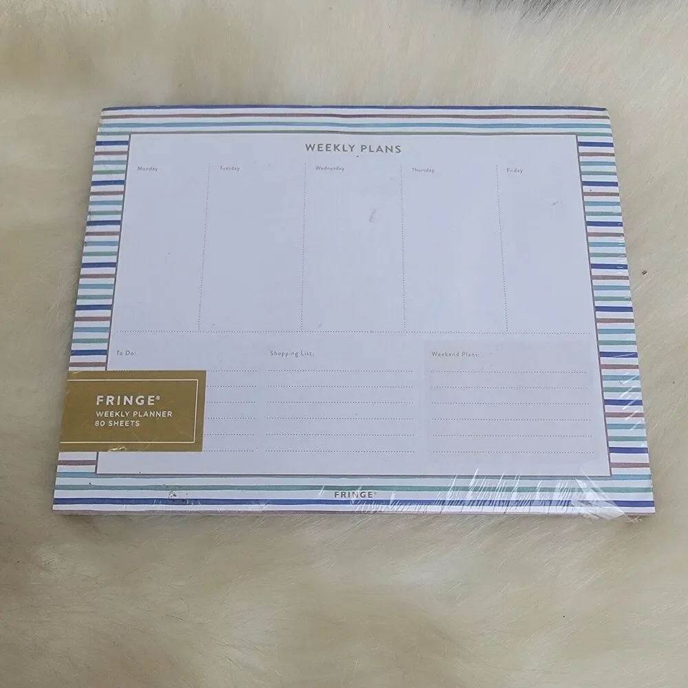 Fringe weekly planner 80 pages . Undated weekly planner refill pages